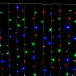 Занавес с мерцающим диодом 2*3 м., 220V, 320 разноцветных LED ламп, соединяемый, прозрачный провод, Winner Light (m.03.5T.320+)