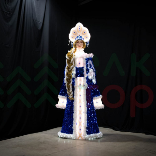 Светодиодная фигура из мишуры Снегурочка в синей шубе 3.38 м., Conso (3DGR814-B)