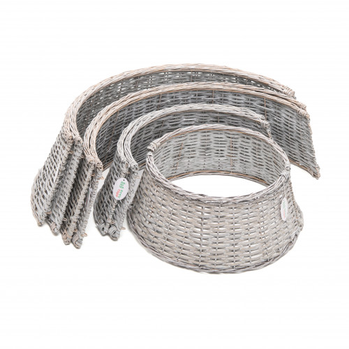 Корзина под елку Кантри Стайл 65*50*25 см., светлое дерево, разборная, ЕлкиТорг (65-231)