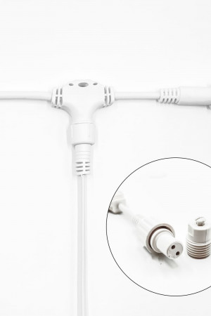 Белт-Лайт UNIBELT 5 м., провод белый Каучук, шаг 50 см., 10 подвесных патронов, IP65, LTC (UBL5m/10L-8)