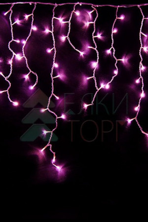 Светодиодная бахрома 3.2*0,9 м, 220V., 232 светло - розовых LED ламп, соединяемая, силиконовый прозрачный провод, Beauty Led (ECC232-10-2BP)