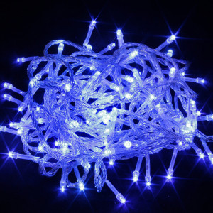 Светодиодная нить 7 м., 220V, 100 синих LED ламп, контроллер, прозрачный провод, Winner Light (b.01.5T.100-)