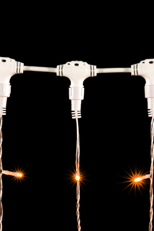 Светодиодный занавес 2*1 м., 200 желтых LED ламп, прозрачный провод ПВХ, Beauty Led (PCL202-10-2Y)