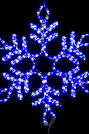 Светодиодная фигура снежинка 57 см. бело-синий цвет, Winner (9111-57WB)