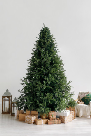 Интерьерная искусственная елка Финская Премиум 3 м., ствольная, Литая хвоя+ПВХ, Green Trees (GT3FIN)