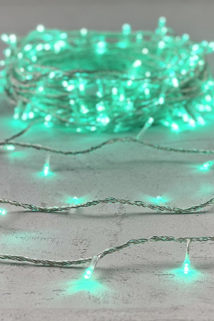 Светодиодная гирлянда с возможностью динамики 20 м., 200 аква LED ламп, 24V., прозрачный силиконовый провод, IP65, Beauty Led (EST200-3W10-1A)