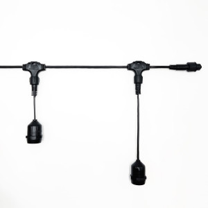 Белт-Лайт UNIBELT 5 м., провод черный Каучук, шаг 100 см., 5 подвесных патронов, IP65, LTC (UBL5m/5L-1)