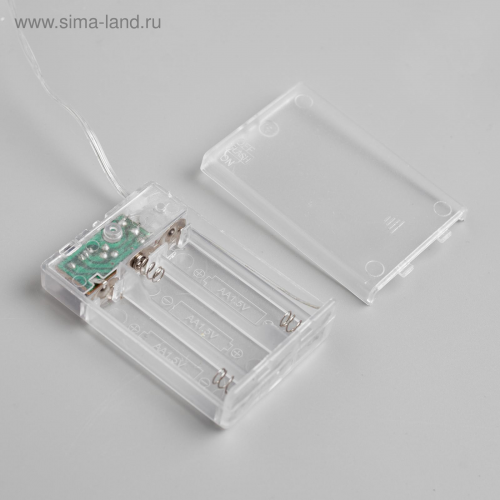 Гирлянда нить-роса 5 м., IP20, зелёная нить, 50 мульти LED, 2 режима, AAх3, Luazon Lighting (5198325)