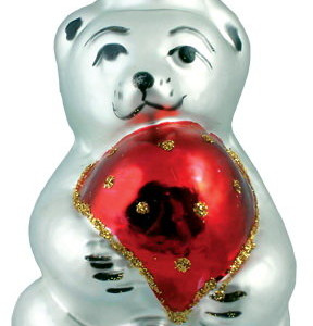 ФУ-35 Ёлочное украшение Медвежонок с мячом 11 см., Коломеев