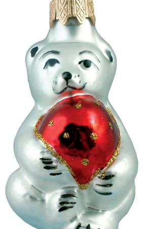 ФУ-35 Ёлочное украшение Медвежонок с мячом 11 см., Коломеев