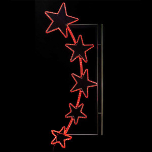 Светодиодная консоль Пять звезд 90*200 см., красный, LTC (SKL4-220R) 