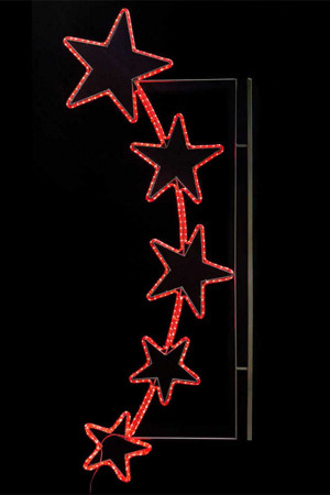 Светодиодная консоль Пять звезд 90*200 см., красный, LTC (SKL4-220R) 