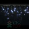 Светодиодная мерцающая бахрома 3*0.6 м., 220V, 100 холодных белых LED ламп, черный каучук, соединяемая, Winner (w.02.7B.100+)