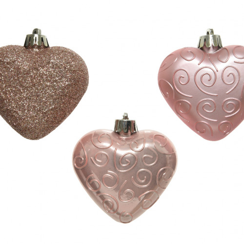 Набор игрушек Сердце любви 6 шт., нежно-розовый, Kaemingk (028017)