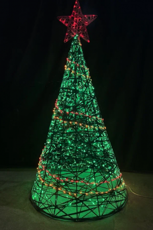 Светодиодная Елка конус со звездой композит 280 см., Сад Радости (SR293)