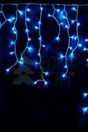 Светодиодная бахрома 3.2*0,9 м, 220V., 232 небесно - голубых LED ламп, соединяемая, силиконовый прозрачный провод, Beauty Led (ECC232-10-2SB)