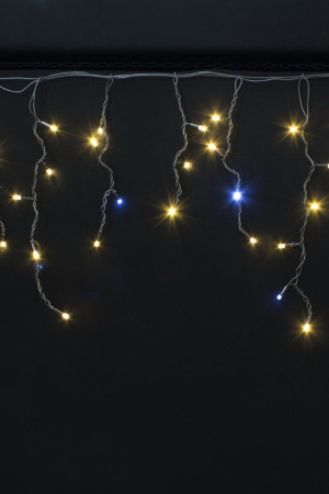 Бахрома-каучук 204 LED 6 м. 0,3*0,4*0.6 теплый белый, черн.пр., уличная IP65, Winner (ww.02.7B.204+)