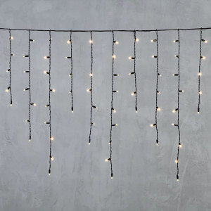 Светодиодная бахрома с колпачком 3,2*0,9 м., 180 теплых белых LED ламп, черный провод ПВХ, IP65, LTC (PIL180CAP-11-2WW)