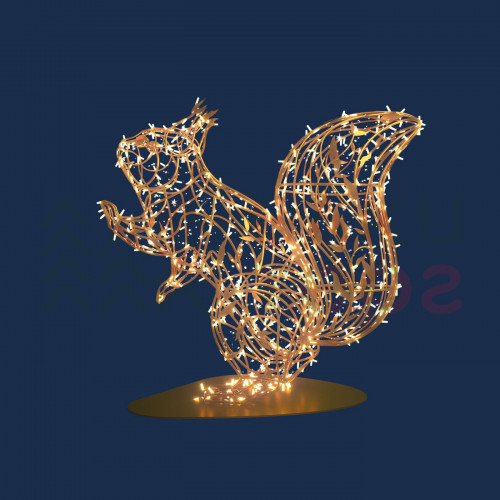 Светодиодная фигура Белка золотая Premium 1 м., Conso (OL322)