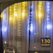 Гирлянда Бахрома Елка 2,5*0,95*0,55 м., 130 теплый белых LED ламп, прозрачный провод, контроллер, Winner Light (w.ww.02.2Т.130+Q)