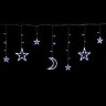 Гирлянда Бахрома Елка 2,5*0,95*0,55 м., 130 теплый белых LED ламп, прозрачный провод, контроллер, Winner Light (w.ww.02.2Т.130+Q)