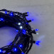 Гирлянда Нить 10 м., Синяя с Мерцанием Белого Диода 220В, 75 LED, Провод Черный Каучук, IP65, Beauty LED (LL75BLW-1-2B) 