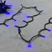 Светодиодная нить 100 синих LED ламп, 10 м., 24В., черный провод ПВХ, LTC (PST100-11-1B)