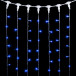 Светодиодный занавес 2*2 м., 400 синих LED ламп, прозрачный провод ПВХ, LTC (PCL402-10-2B)