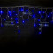 Светодиодная мерцающая бахрома 3*0.6 м., 220V, 100 синих LED ламп, черный каучук, соединяемая, Winner (b.02.7B.100+)