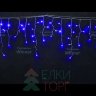Светодиодная мерцающая бахрома 3*0.6 м., 220V, 100 синих LED ламп, черный каучук, соединяемая, Winner (b.02.7B.100+)
