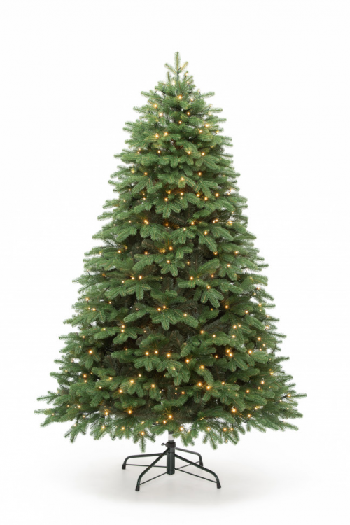 Искусственная елка Парижанка 350 см., теплых белых LED ламп, Литая хвоя+ПВХ, ЕлкиТорг (138350)