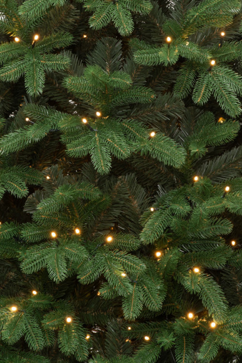 Искусственная елка Парижанка 350 см., теплых белых LED ламп, Литая хвоя+ПВХ, ЕлкиТорг (138350)