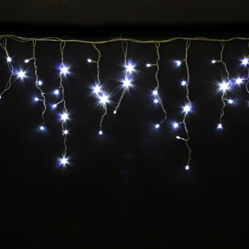 Бахрома-каучук 204 LED 6 м. 0,3*0,4*0.6 холод.белый, черн.пр., уличная IP65, Winner (w.02.7B.204+)