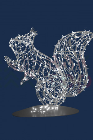 Светодиодная фигура Белка серебряная Premium 1 м., Conso (OL322i61)