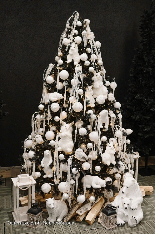 Искусственная елка Черная 180 см., 100% литая хвоя, Max Christmas (ЕЧР18)