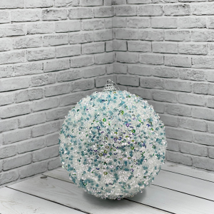 Шар винтажный Мохито 10 см., бело мятный, пенопласт, Christmas DeLuxe (86846) 