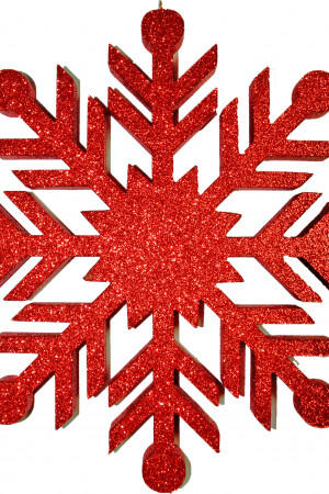 Снежинка из пенофлекса Резная 400 мм., красный, ПромЕлка (CP-400RED)