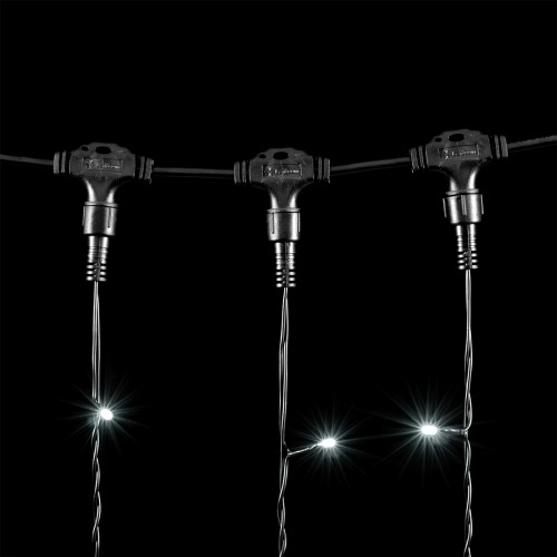 Светодиодный занавес 1*9 м., 900 белых LED ламп, черный провод ПВХ, LTC (PCL901-11-2W)