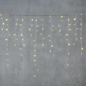 Светодиодная бахрома 5*0,9 м., 348 шампань LED, силиконовый прозрачный провод, Beauty Led (ECC348-10-2CH)