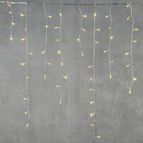 Светодиодная бахрома 5*0,9 м., 348 шампань LED, силиконовый прозрачный провод, Beauty Led (ECC348-10-2CH)