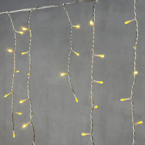 Светодиодная бахрома 5*0,9 м., 348 шампань LED, силиконовый прозрачный провод, Beauty Led (ECC348-10-2CH)