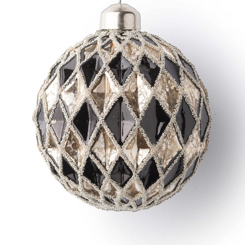 Винтажный стеклянный шар Драгоценные грани - Агат 10 см., 1 шт., Karlsbach (13140)