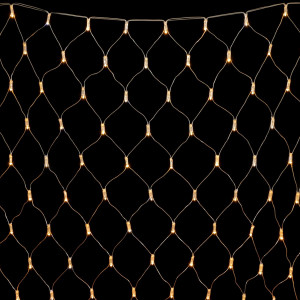  Светодиодная сетка с колпачком 2*2 м., 220В, 256 теплых белых LED, провод прозрачный ПВХ, IP65, LTC (NTL256CAP-10-2WW)