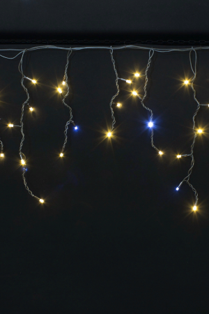 Бахрома-каучук 204 LED 6 м. 0,3*0,4*0.6 тепл.бел., мерц., черн.пр., IP65, Winner (ww.02.7B.204F+)