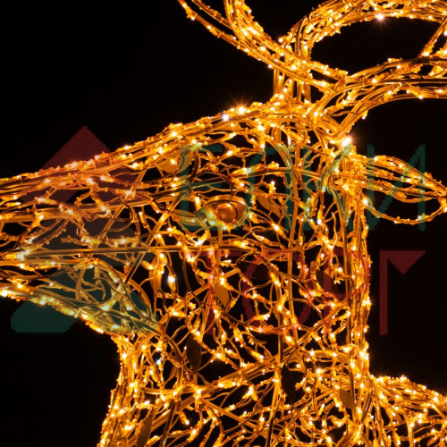 Светодиодная фигура Благородный Олень золотой Premium 5 м., Conso (OL332s500)