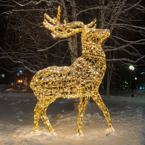 Светодиодная фигура Благородный Олень золотой Premium 5 м., Conso (OL332s500)
