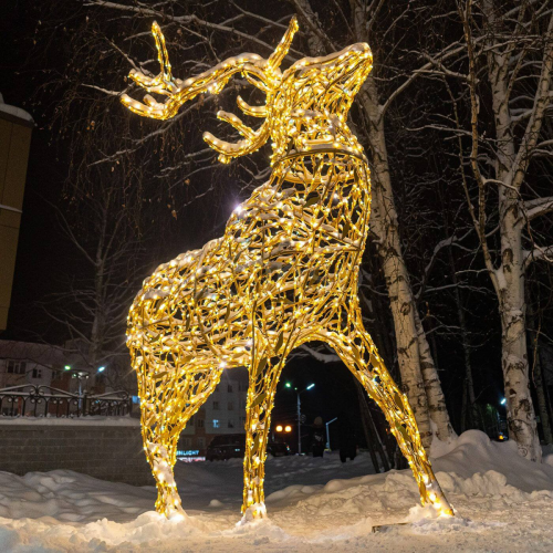 Светодиодная фигура Благородный Олень золотой Premium 5 м., Conso (OL332s500)