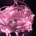 Светодиодная гирлянда с возможностью динамики 20 м., 200 светло-розовых LED ламп, 24V., прозрачный силиконовый провод, IP65, Beauty Led (EST200-3W10-1BP)