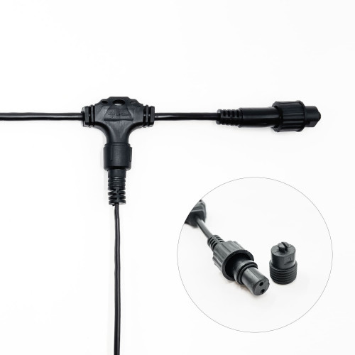 Белт-Лайт UNIBELT 10 м., провод черный Каучук, шаг 100 см., 10 подвесных патронов, IP65, LTC (UBL10m/10L-1)