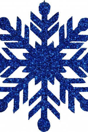 Снежинка из пенофлекса Резная 400 мм., синий, ПромЕлка (CP-400BLUE)